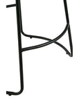 Brixton Brown Leather Effect Bar Stool with Black Finish Legs