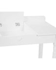 Kids White Finish Dressing Table and Stool Set