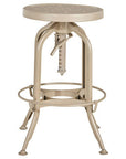 Gator Champagne Finish Adjustable Bar Stool
