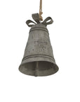 Rustic Metal Hanging Bell with Decorative Bow