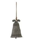 Rustic Metal Hanging Bell with Decorative Bow