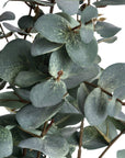 Lifelike variegated faux eucalyptus stem in sage green, handcrafted with ultra-realistic plastic leaves for home decor. by sostter at brixbailey.com