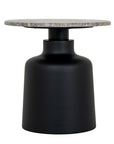 Round Black Metal Side Table