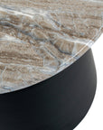 Round Black Metal Side Table
