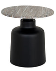 Round Black Metal Side Table
