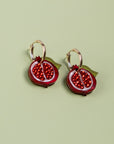 Pomegranate Hoop Earrings