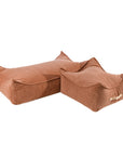 MeowBaby® Pouffe For Children, Square, Corduroy - Brick