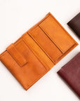 Mens Leather Wallet with Coin Pocket and Card Slots