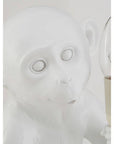 White Finish Monkey Lamp | Boho
