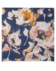 Midnight Bloom Cotton Scarf - Navy
