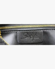 Genuine Leather Woven Style Boxed Pouch Bag