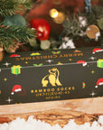 Green Christmas Drawer Box - 4 Pairs of Bamboo Socks (His)