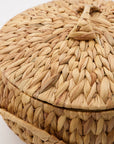 Premium handwoven water hyacinth baskets set of 3, versatile sustainable storage for kitchen hallway living room decor by Ella James at brixbailey.com