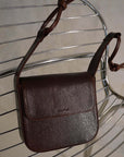 Brown Crossbody Shoulder Bag with Adjustable Strap
