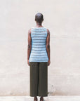 Recycled polyester Wide Pants - Black/Olive/Ocra Newlife
