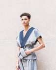 Karategi Denim Short Kimono