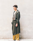 ANDREA Newlife Trench - Olive/Black-0