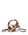 Luxury Danielle mini handbag by Julietta, modern silhouette, eye-catching pattern, horsehair leather, silver hardware, detachable strap by Bob Oré at brixbailey.com