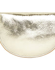 Gold Leather Zip Around Half Moon Coin Purse Brix and Bailey