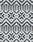Black geometric porcelain tile, premium anti-slip outdoor tile, stylish durable 20x20cm square tile for modern interiors by Maria Starling Design at brixbailey.com