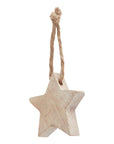 Rustic Wooden Star Ornament Set for Holiday Decorating