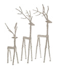 Elegant Silver Stag Statue | Modern Home Decor