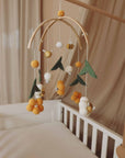 Handmade Yellow Bees baby mobile-0