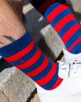 Classic Red Striped Bamboo Socks