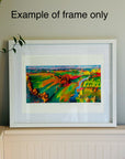 Boxfields at Dawn luxury fine art giclee print, limited edition contemporary landscape artwork, premium cotton rag paper, hand-signed by artist by Michael Sutherland Art at brixbailey.com