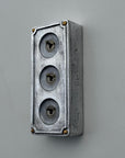 3 Gang 2 Way Solid Cast Metal Conduit Toggle Light Switch