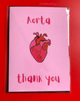 Aorta thank you heart cardiology anatomical biology science card