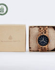 Premium handcrafted zebrawood watch for men, natural brown wood grain, upcycled vegan timepiece, stylish eco-friendly design by The Sustainable Watch Company at brixbailey.com