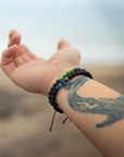 Premium forest bracelet with authentic volcanic stones, green gemstones, adjustable size, inspired by Iceland by Arcticus at brixbailey.com