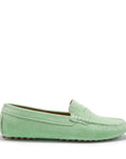 Women's Penny Driving Loafers, lagoon green suede