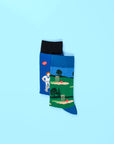Premium rugby mismatch socks pack of 4, stylish sporty socks with rugby print, comfortable cotton blend for men by Body and I at brixbailey.com