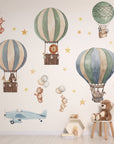 Colourful Hot Air Balloons Wall Sticker for Kids Rooms