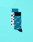 Fun mix and match animal print socks pack of 4, stylish luxury mismatched designs for men, premium cotton blend comfortable trendy by Body and I at brixbailey.com