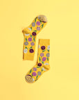 Spring floral socks for women, premium cotton blend with leaves and flowers design, comfortable and stylish, set of 3 pairs, best-selling by Body and I at brixbailey.com