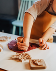Premium Vegan Leather Apron for Crafts, Baking, and Sensory Play with Adjustable Strap and Front Pocket by Vincabel's Playground at brixbailey.com