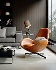 Snail Brown Chair, Leather