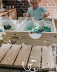 Premium Sensory Table for Kids - Durable Pine Wood Montessori Play Table with Removable Trays for Sand, Water, and Sensory Learning by Vincabel's Playground at brixbailey.com
