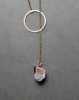 Raw Quartz Lariat Necklace - Healing | Handmade by Blackbird & Sage