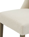 Cream Boucle Dining Chair with Cushioned Comfort
