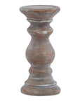 Elegant Siena Brown Column Candle Holder | Small Home Decor