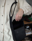 Black Minimalist Crossbody Bag