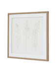 White Feather Wall Art with Champagne Beaded Frame