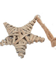Handwoven Wicker Star Christmas Ornament