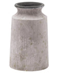 Handcrafted stone-effect urn vase in neutral tones with weathered texture, perfect for modern organic decor. by Sostter at brixbailey.com