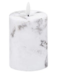 Elegant 3x4 Marble LED Candle | Natural Glow Ambiance