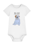 Furry Road Warrior: Bulldog Baby Bodysuit for Little Rebels!